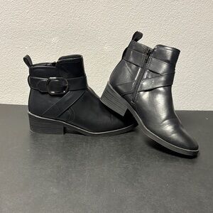 Time and Tru Black Ankle Booties